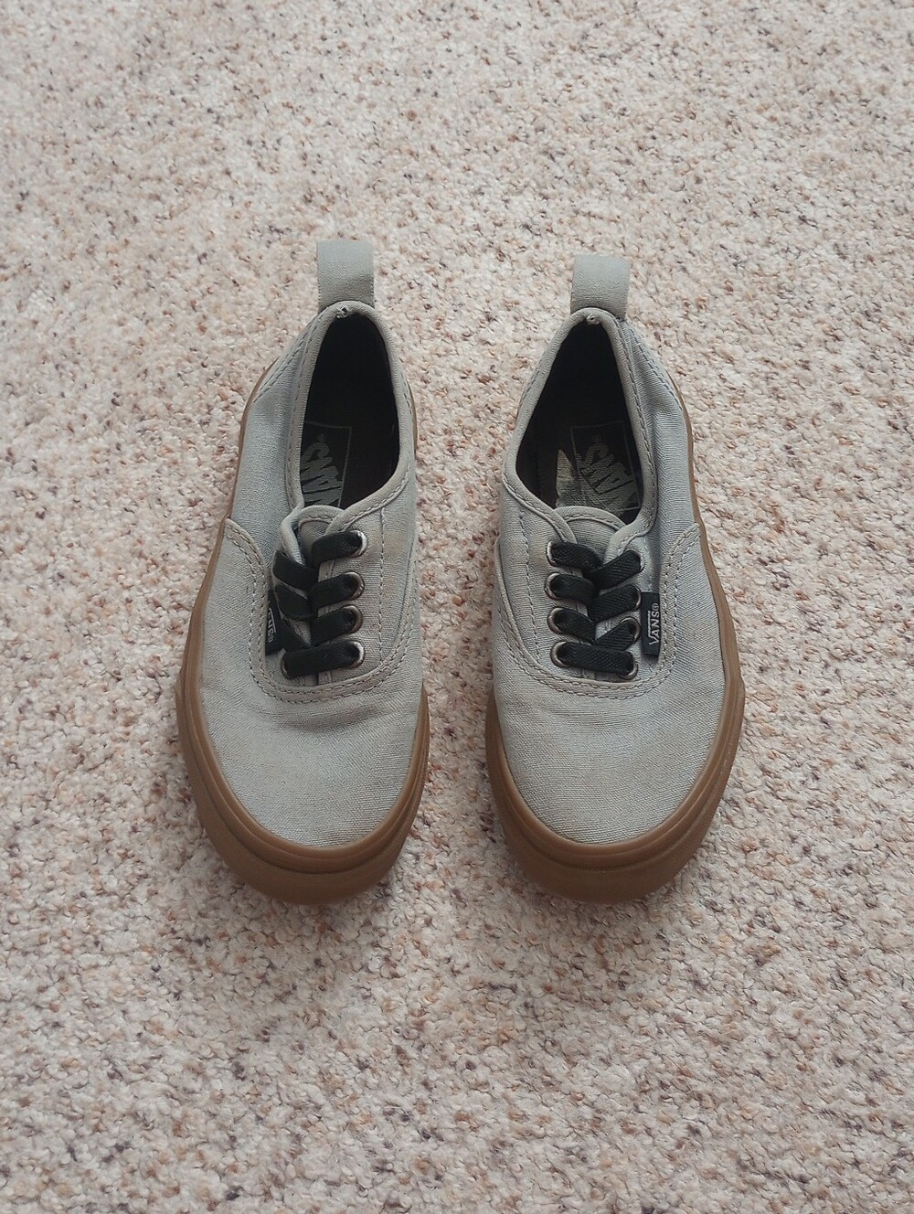 Vans Gray And Tan Kids Size 13